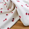REMNANT: Little Strawberries: Natural  Organic Jersey Knit, European Import (25 cm)