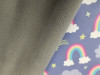 REMNANT: Rainbows and Stars, Purple/Grey:  Softshell (81 cm)
