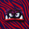 Monsta, Red: Panel French Terry, European Import  (approximately 85 cm)
