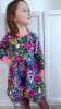 Brilliant Floral, Navy: French Terry, European Import
