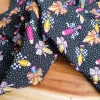 REMNANT:  Pretty Pencils, Black:  French Terry, European Import (40 cm)