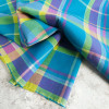 Madras, Blue, Pink & Yellow: Woven Cotton Poplin, European Import