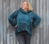 Watercolour, Teal: French Terry, European Import