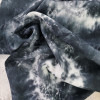 REMNANT: Tie Dye, Black, Linen & Viscose Woven Blend: European Import (14 cm)