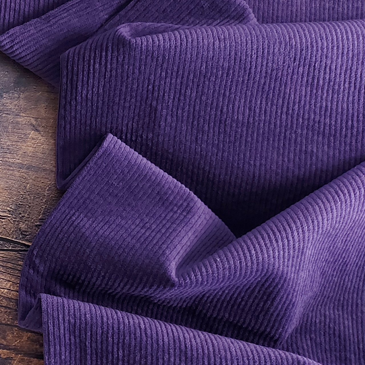 Stretch, woven, washed cotton corduroy fabric in beautiful colours