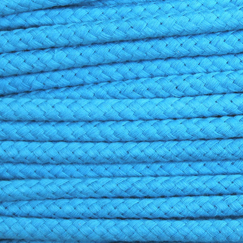 Double Woven Cotton Cord (8 mm):  Aqua