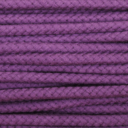 Double Woven Cotton Cord (8 mm):  Purple