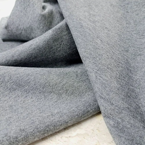Maike Premium French Terry, Heathered Medium Grey