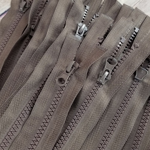 45 cm Separable Zipper:  Brown