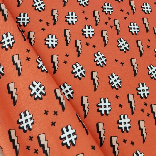 Shield Pro Jersey Knit: Hashtag, Orange