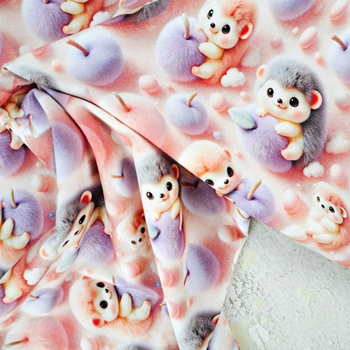 Fluffy Hedgies:  Jersey Knit, European Import