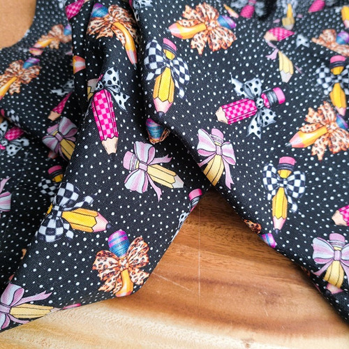 Pretty Pencils, Black:  French Terry, European Import