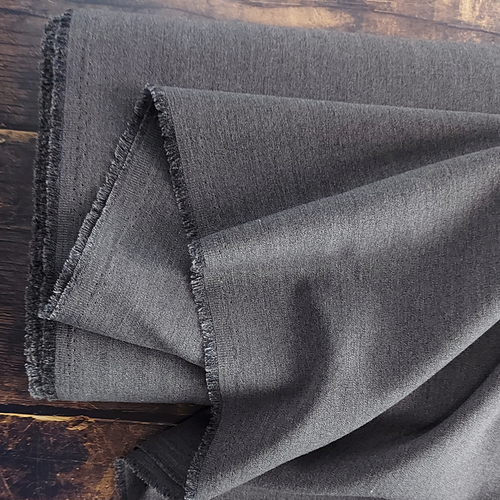 REMNANT: Trouser Bottom Weight, Heathered Grey:  European Import (160 cm)