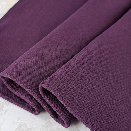 PRE-SALE: Heike 2024 Colours: Solid Ribbing, Plum (Priced per Meter)