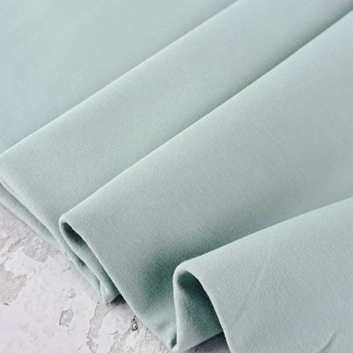 PRE-SALE: Maike Premium French Terry, Green Tea (Priced per Meter)