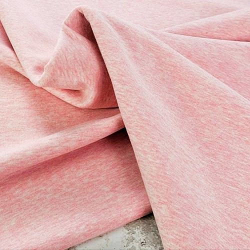 PRE-SALE: Maike Premium French Terry, Heathered Pink (Priced per Meter)