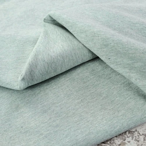 PRE-SALE: Maike Premium French Terry, Heathered Pistachio (Priced per Meter)