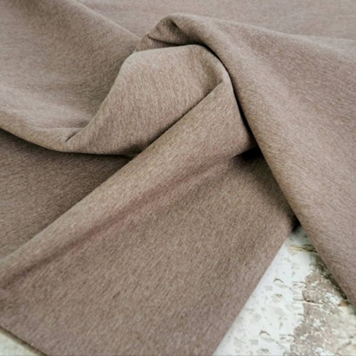 PRE-SALE: Maike Premium French Terry, Heathered Brown (Priced per Meter)