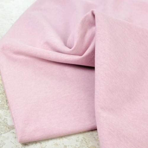 PRE-SALE: Maike Premium French Terry, Heathered Rose (Priced per Meter)