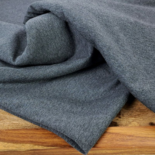 PRE-SALE: Eike Sweatshirt (Brushed French Terry), Heathered Dark Grey (Priced per Meter)