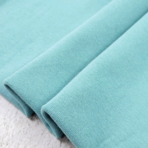 PRE-SALE: Eike 2024 Colours: Solid Brushed French Terry (Sweatshirt), Aquamarine (Priced per Meter)
