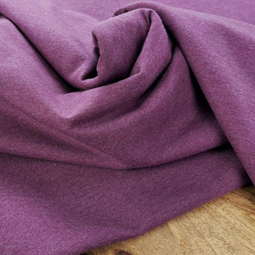 PRE-SALE: Eike Sweatshirt (Brushed French Terry), Heathered Plum (Priced per Meter)
