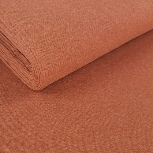 PRE-SALE: Eike: Heathered Brushed French Terry (Sweatshirt), Terracotta (Priced per Meter)