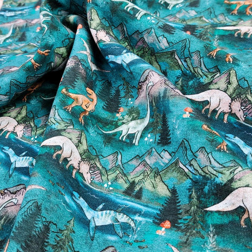 REMNANT: Jurassic :  Brushed French Terry, European Import (66 cm)