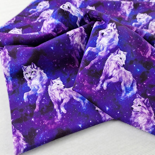 Mystic Wolves:  French Terry, European Import