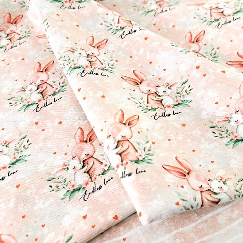 Bunny Luv Stripes:  Jersey Knit, European Import