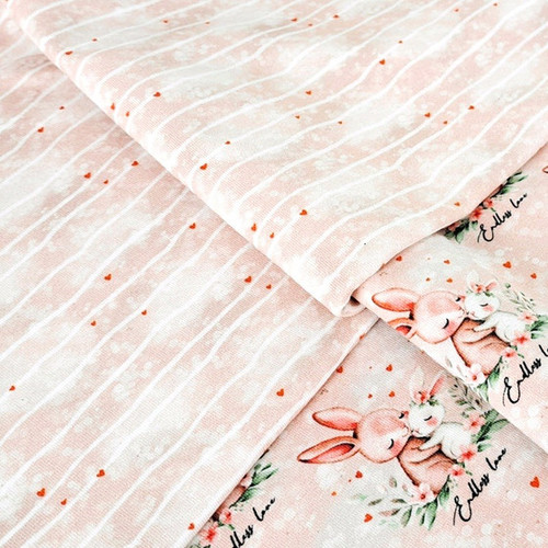 Bunny Luv Stripes:  Jersey Knit, European Import