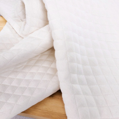Quilted Sweatshirt, Off White:  European Import