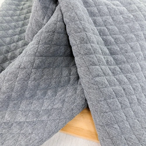 Quilted Sweatshirt, Heathered Grey:  European Import