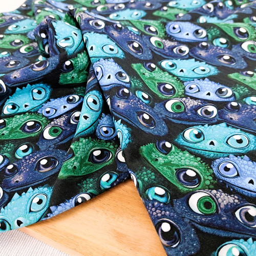 Salamander, Blue:  Jersey Knit, European Import