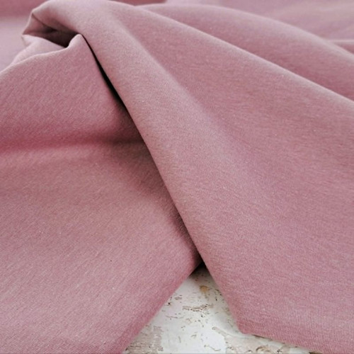 PRE-SALE: Vanessa Premium Jersey Knit, Heathered Deep Rose (Priced per Meter)
