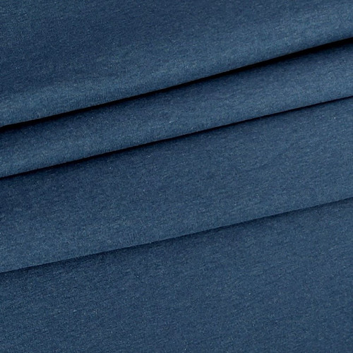 REMNANT:  Maike Heathered French Terry,  Dark Teal  (119 cm)