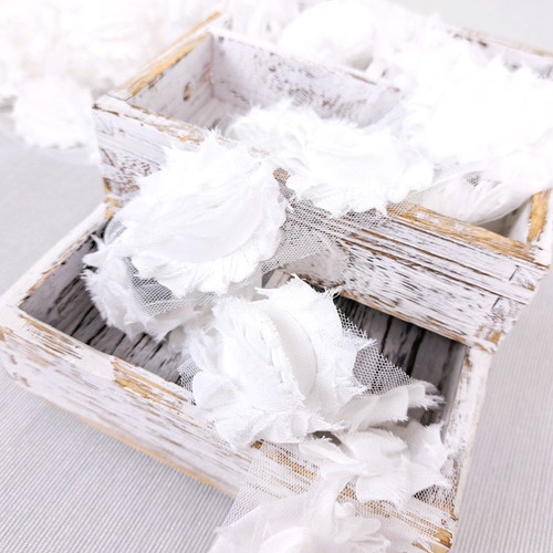 Rosette, White: Tulle Lace Trimming