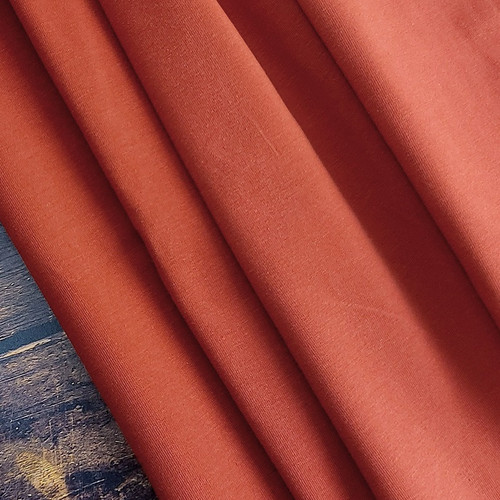 REMNANT: Stenzo's Solid Coloured Jersey Knit:  Russet (116 cm)