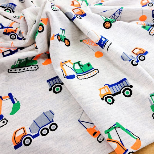 Construction Vehicles: Jersey Knit, European Import