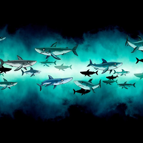 Shark Tank: Panel French Terry, European Import  (approximately 85 cm)