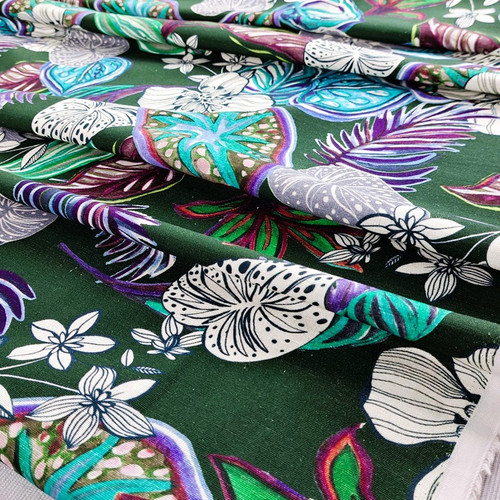 Tropical:  Washed Linen & Cotton Blend, European Import