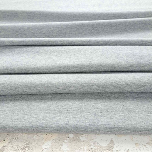 REMNANT: Vanessa Premium Jersey Knit, Heathered Light Grey (27 cm)