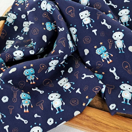 Hello Robot, Navy: Jersey Knit, European Import