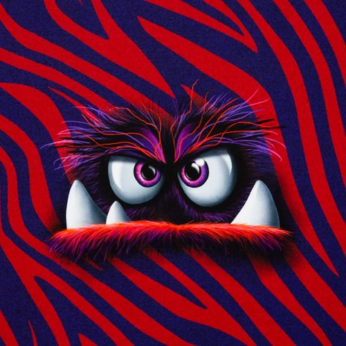 Monsta, Red: Panel French Terry, European Import  (approximately 85 cm)