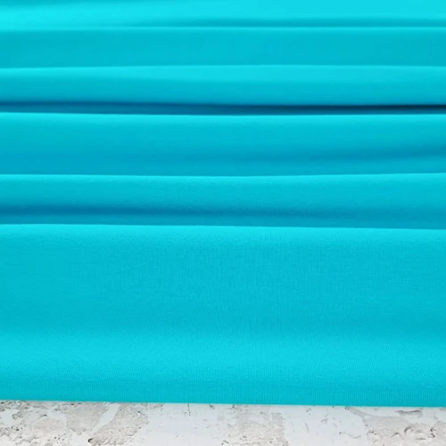 REMNANT: Vanessa Premium Jersey Knit, Capri Blue (40 cm)