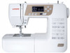 The Janome 3160QDC-T Gold Computerized Sewing Machine is the ultimate is quilting and portability. The Janome 3160QDC-T Gold Computerized Sewing Machine is a full-featured machine made with a quilter's needs in mind, the Janome 3160QDC-T Gold Computerized Sewing Machine will deliver all the benefits of a top of the line model, and with an affordable price. With the The Janome 3160QDC-T Gold Computerized Sewing Machine is the ultimate is quilting and portability. find 60 stitches including 6 one-step buttonholes. Janome's Exclusive Superior Plus Feed System offers specialized box feeding on top of Janome's SFS system, ensuring even, stable feeding with any fabric. And the time saving features including memorized needle up/down, one hand needle threader, and lock stitch button make sewing easy. Best of all, this full-size machine weighs only 12 pounds, so its easy to take to classes and guild meetings!