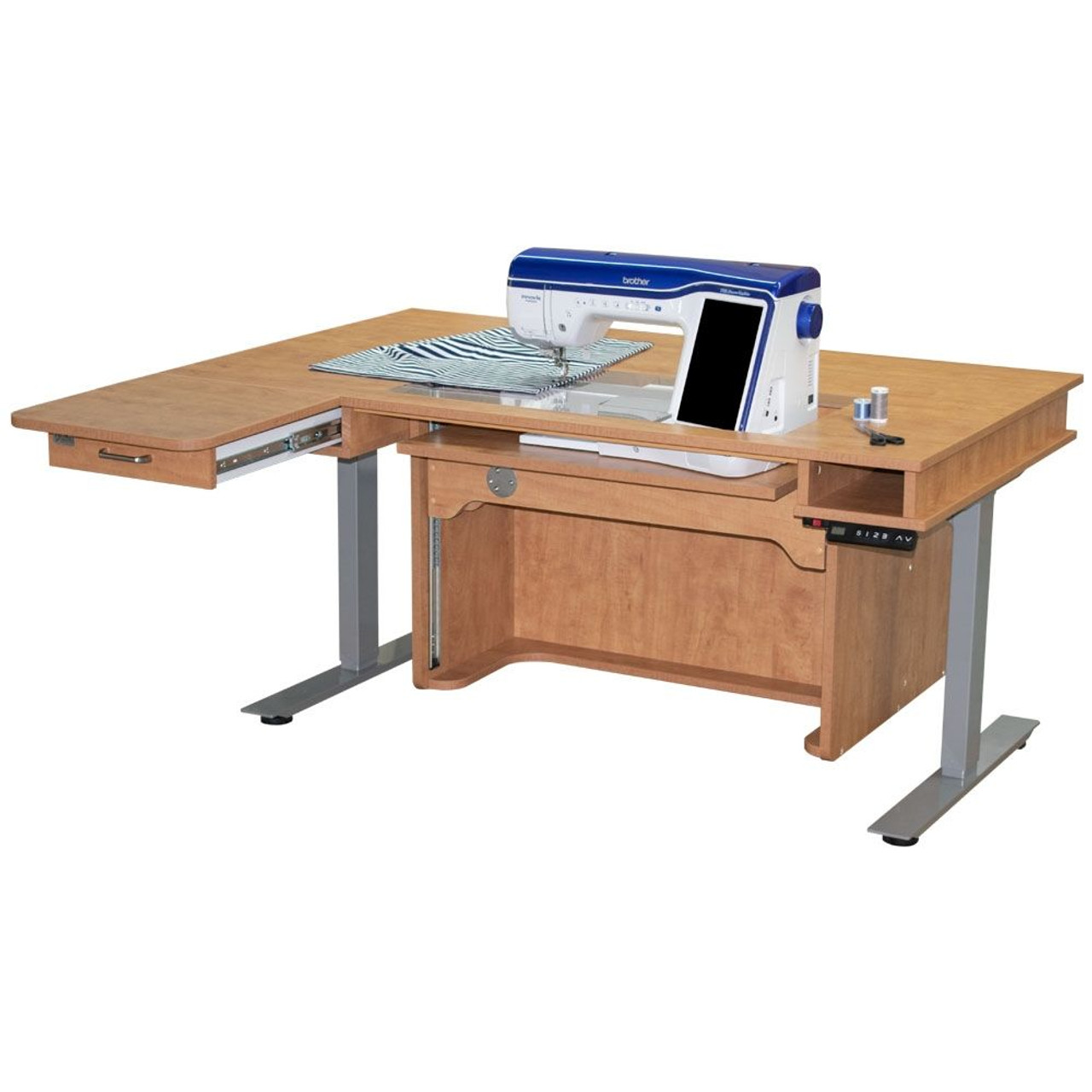 Model 9000: New Heights Adjustable Sewing Table - Sunrise Maple