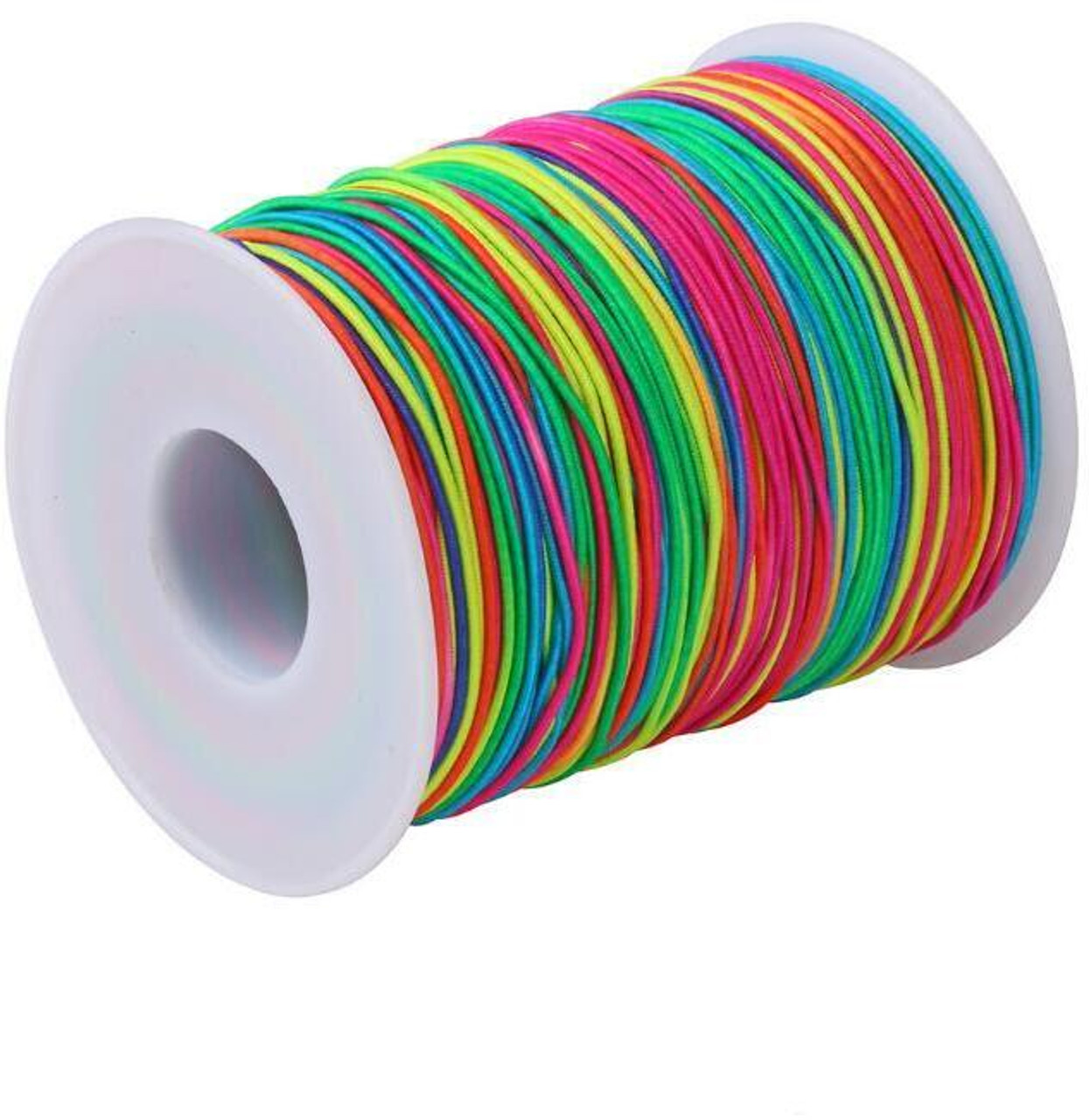 Nylon String for Bracelet Making, 100 m/109 Yards Rainbow Elastic Beading  String, 1mm Stretchy Elastic Cord Thread String for Bracelet Jewelry