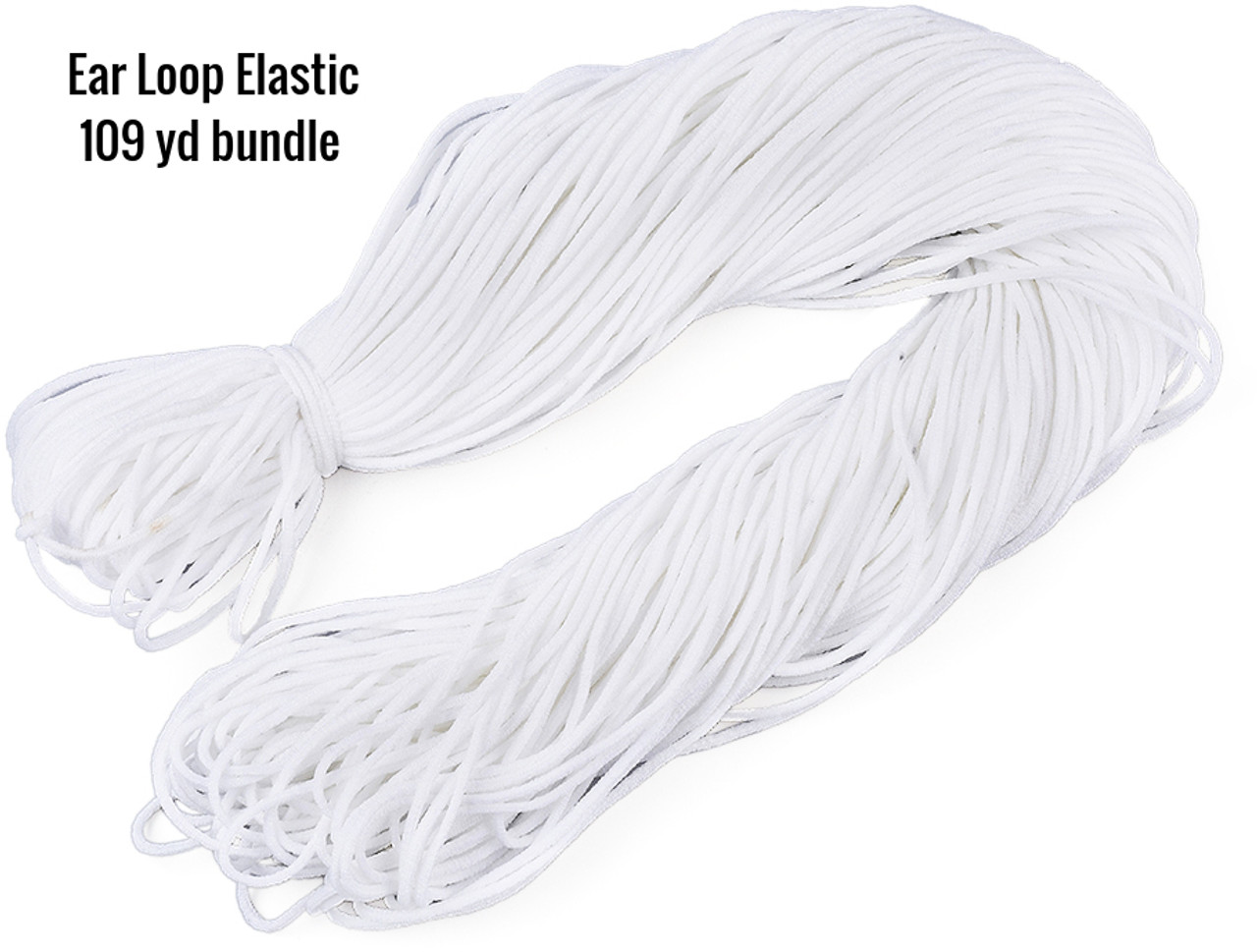 White Elastic Earloop Rope 1/8 - 984 Yards - NAPA SEW & VAC