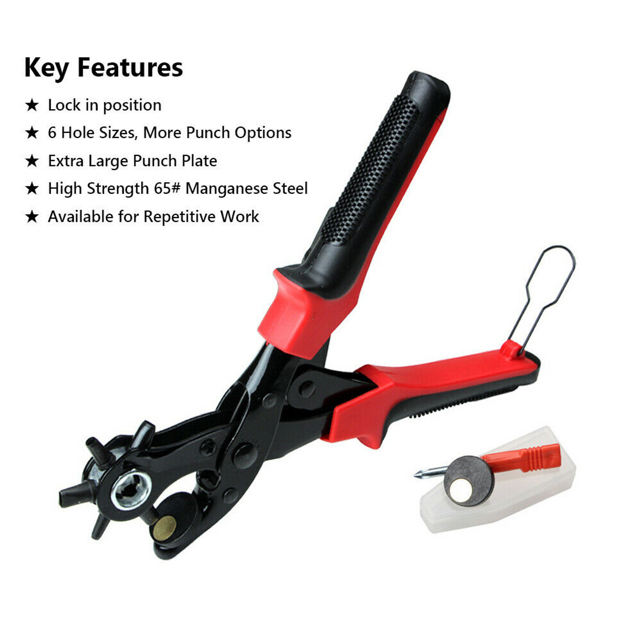 solacol Leather Belt Hole Punch Leather Hole Punch for Belts